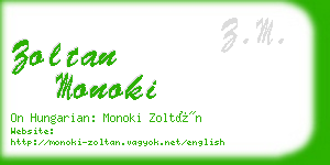 zoltan monoki business card